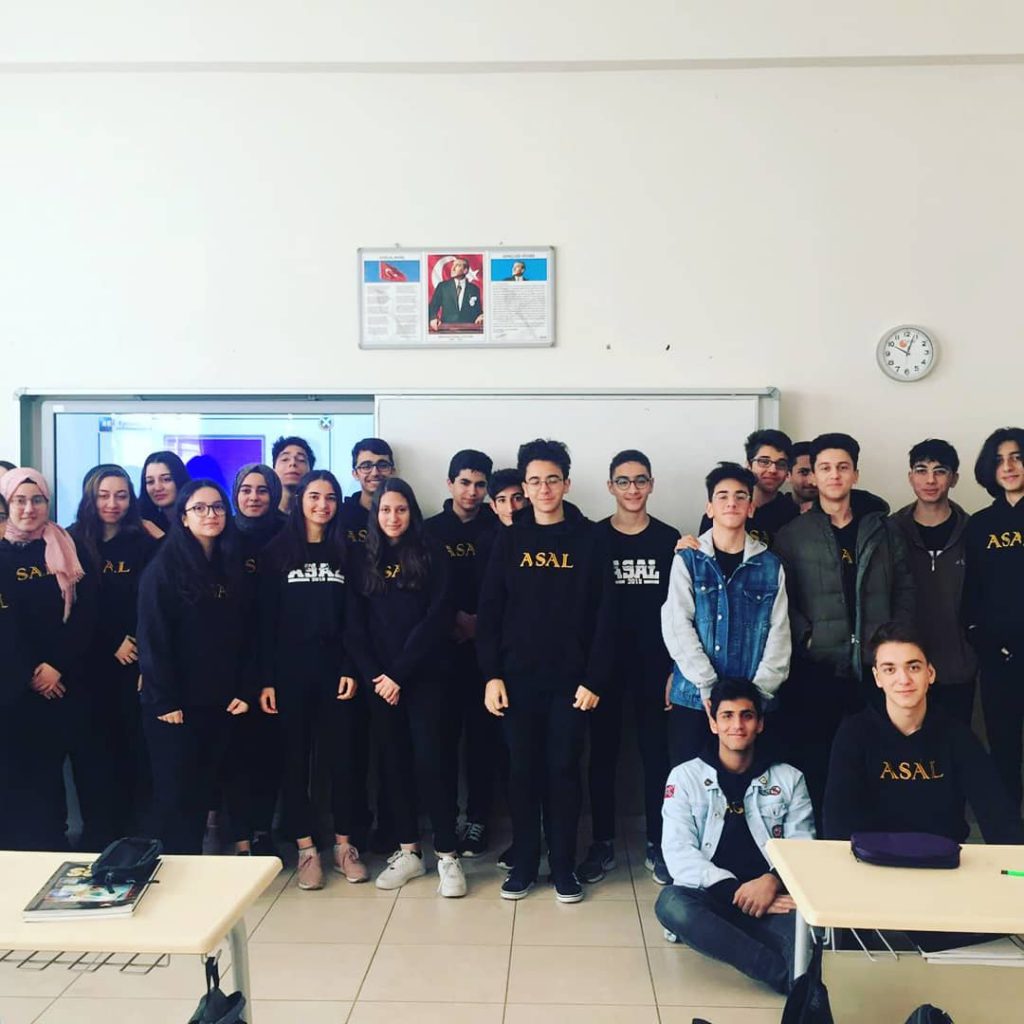 The team of Turkish students who willingly take part in all the activities of the project. The students who are at the age of 15-16 are highly keen on learning about different cultures and improving their language skills.   